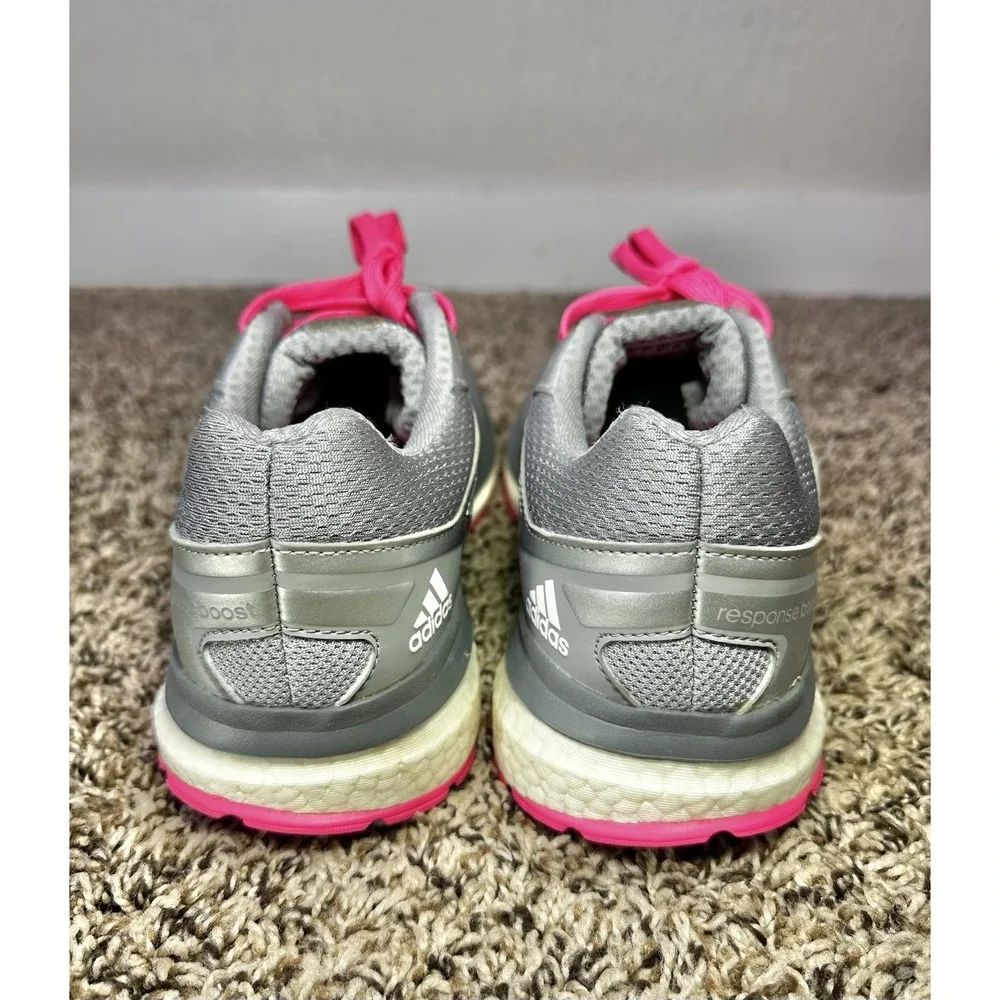 Adidas  Response Boost Techfit Women's Size 8.5 Running Shoes Gray Pink B35767